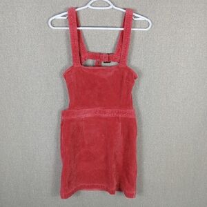 Forever 21 Pinafore Dress Size Medium Red Corduroy Overall Jumper 90s Y2K Preppy